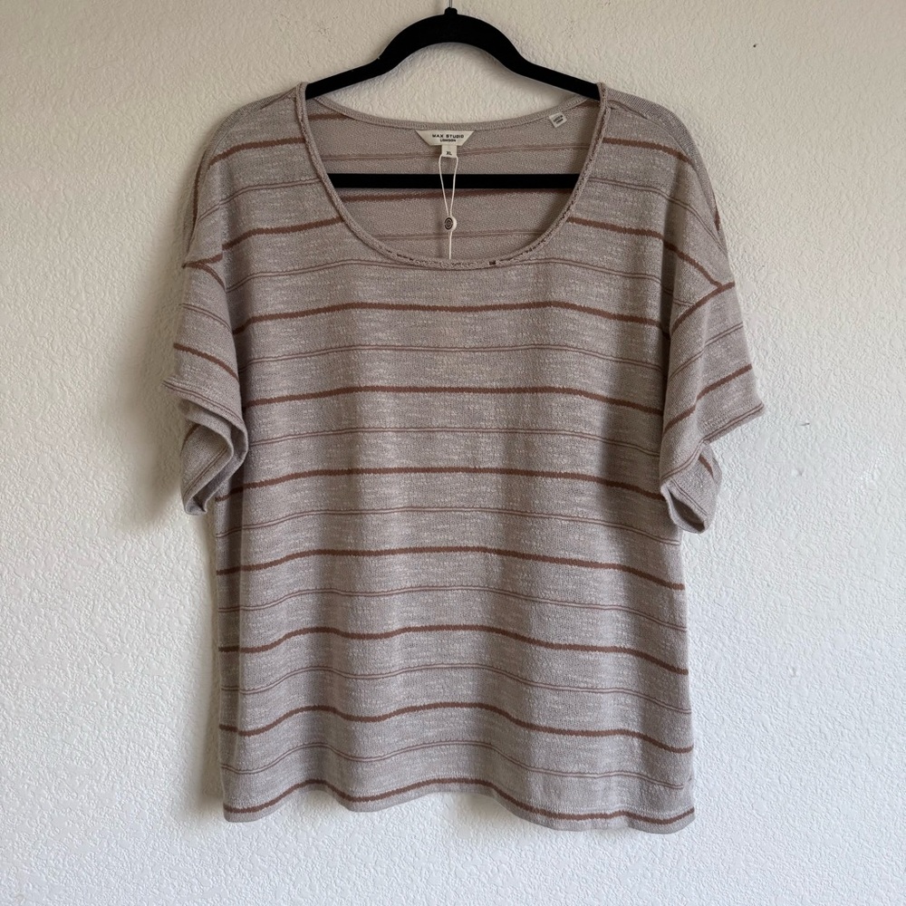 Max Studio Stripe Top